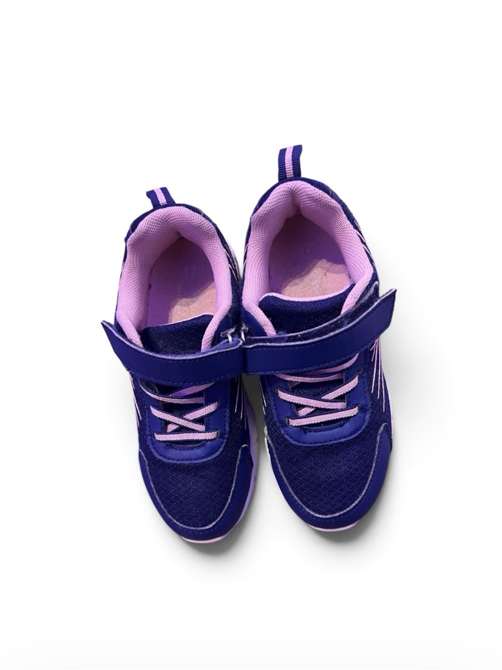 Kids Purple & Pink Velcro Athletic Sneakers